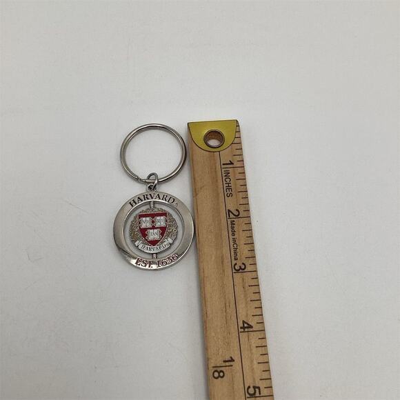Harvard University Engraved Spinner Keychain Multi-Color - Picture 3 of 4
